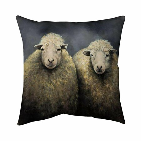 BEGIN HOME DECOR 26 x 26 in. Wool Sheeps-Double Sided Print Indoor Pillow 5541-2626-AN212